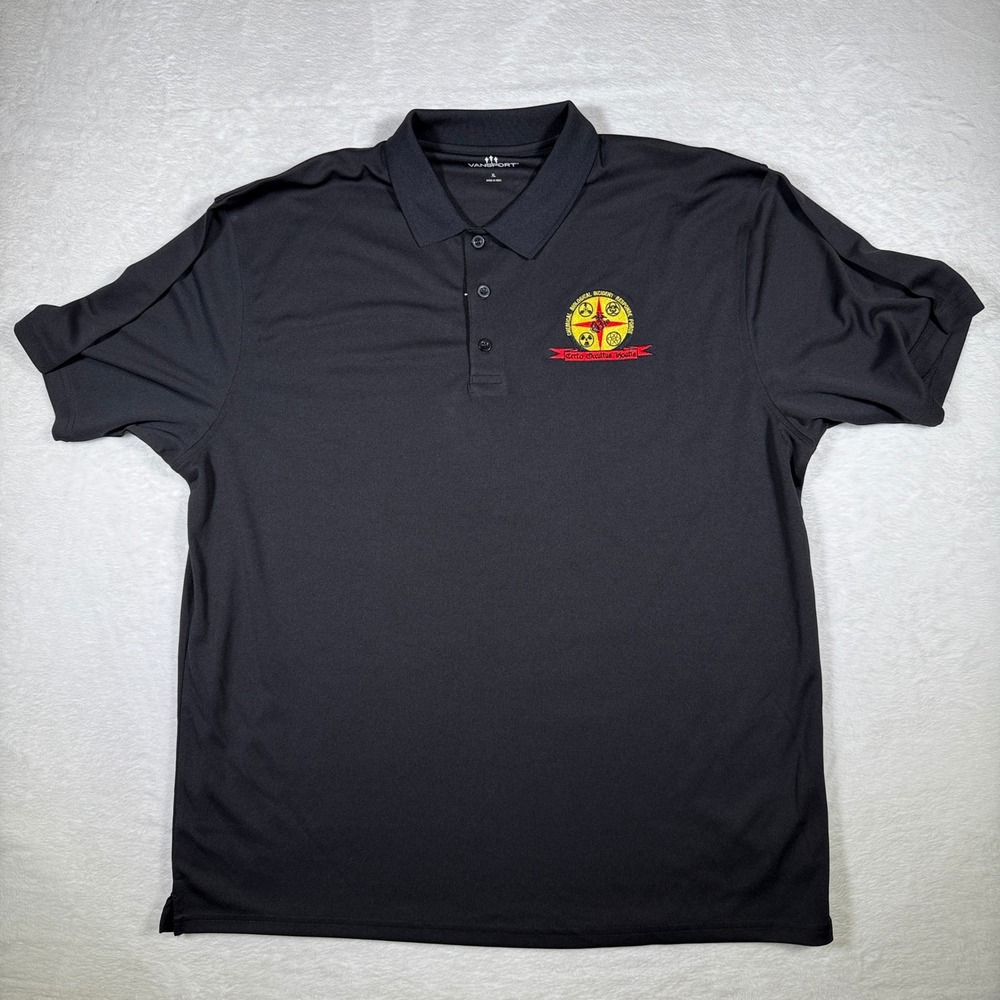 Vansport Mens XL Black Chemical‎ Biological Incident Response Force Polo Shirt